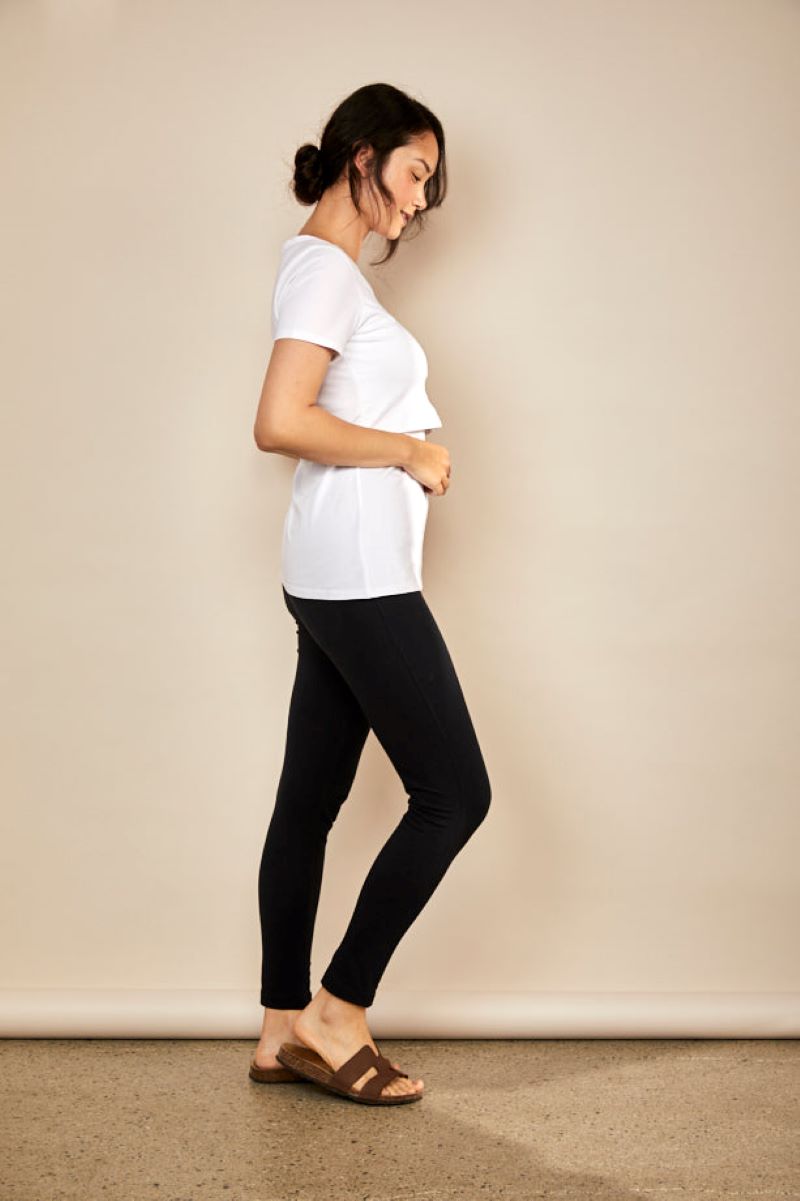 Bshirt Nursing V Neck T-shirt in White