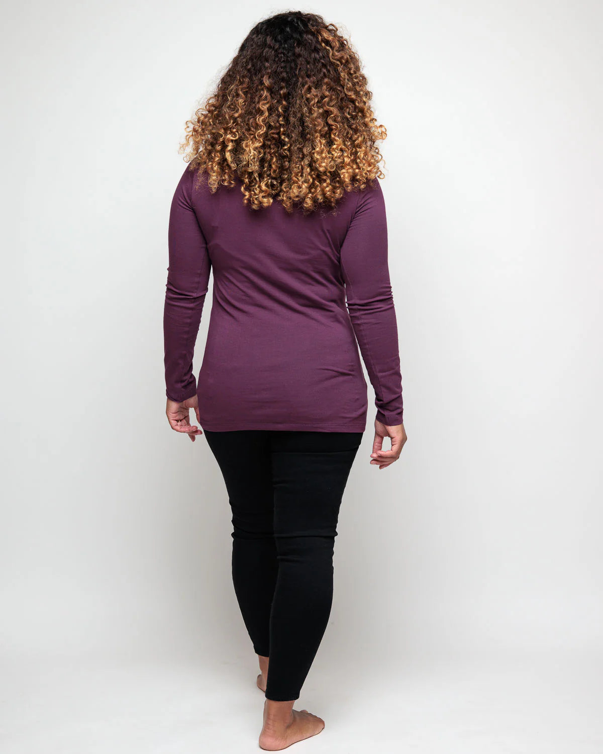 Bshirt Nursing Long Sleeve T-shirt in Plum